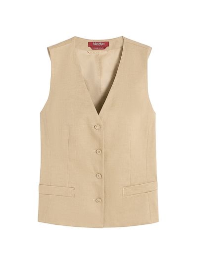 Max Mara Women's Linen Canvas Gilet