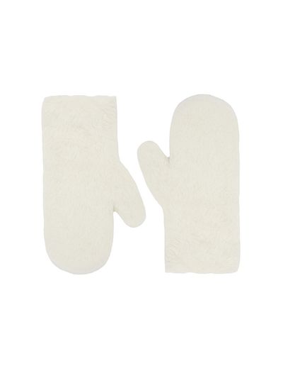 Max Mara Women's Mittens in Alpaca and Wool Teddy Fabric
