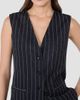 Max Mara Women's Pinstripe Viscose and Wool Jersey Gilet - 5
