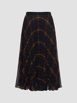 Max Mara Women's Plisse Pleated Georgette Blend Skirt
