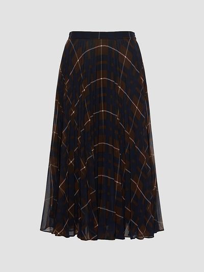 Max Mara Women's Plisse Pleated Georgette Blend Skirt
