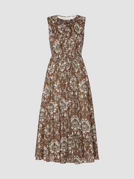Max Mara Women's Printed Cotton Voile Midi Dress