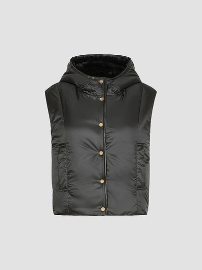 Max Mara Women's Reversible Gilet in Water Repellent Plain Weave Fabric