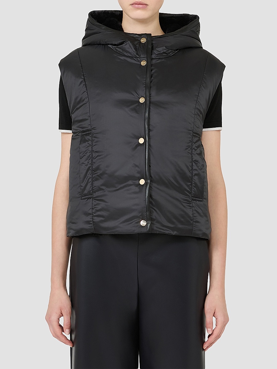 Max Mara - Women's Reversible Gilet in Water Repellent Plain Weave