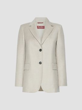 Max Mara Women's Single Breasted Wool Flannel Blazer