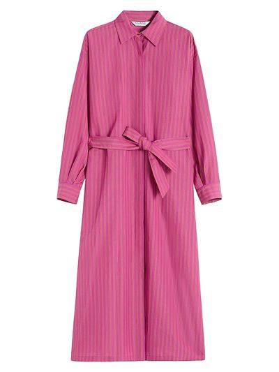 Max Mara Women's Striped Cotton and Silk Shirt Dress