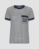 Max Mara Women's Striped Cotton Mesh T-Shirt - 1