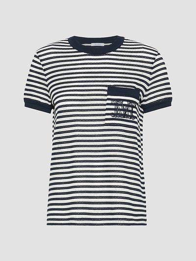 Max Mara Women's Striped Cotton Mesh T-Shirt