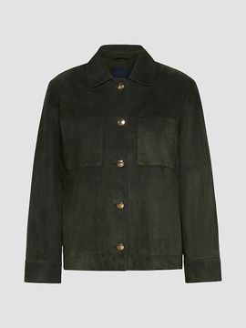 Max Mara Women's Suede Shirt Jacket