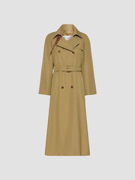 Max Mara Women's Water Repellent Wool Blend Gabardine Trench Coat