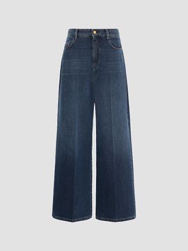 Max Mara Women's Wide, Cotton Denim Jeans