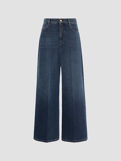 Max Mara Women's Wide, Cotton Denim Jeans