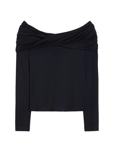 Max Mara Women's Wool Off The Shoulder Top
