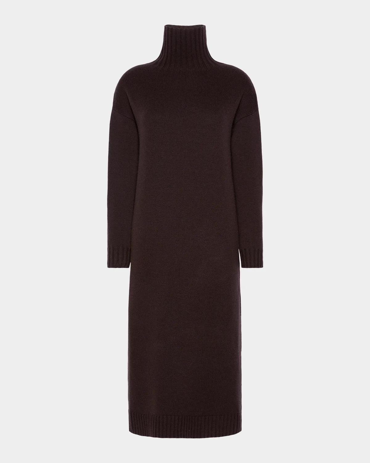 Max Mara Wool-Cashmere Turtleneck Midi Sweater Dress
