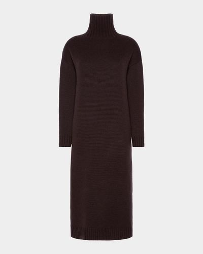 Max Mara Wool-Cashmere Turtleneck Midi Sweater Dress