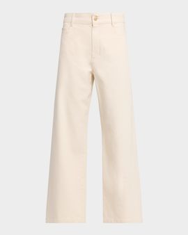 Max Mara Zarina Cropped Wide-Leg Cotton Pants
