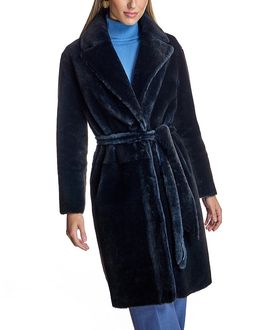 Maximilian Maximilian Belted Shearling Coat