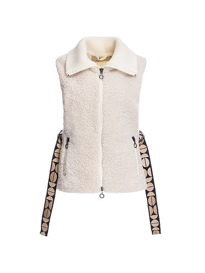 Maximilian Women's Shearling Lamb & Quilted Shell Vest