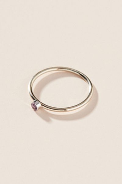 Maya Brenner 14K White Gold Birthstone Ring