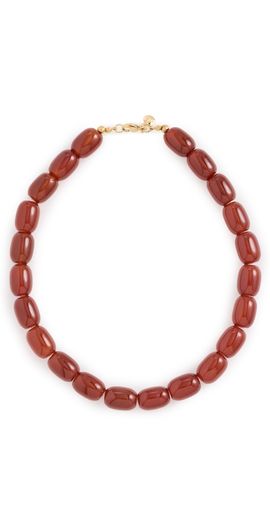 MAYAMAR MAYAMAR Agate Beaded Necklace Wine One