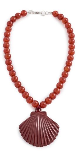 MAYAMAR MAYAMAR Wine Beaded Shell Necklace Wine One
