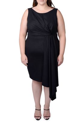 MAYES NYC MAYES NYC Adele Draped Asymmetric Sheath Dress