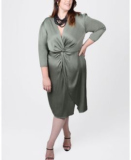 Mayes Nyc Mayes Nyc Elvie Knot Waist Dress