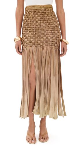 Maylé Vásquez Maylé Vásquez Canoa Skirt Gold Shimmer Ombre
