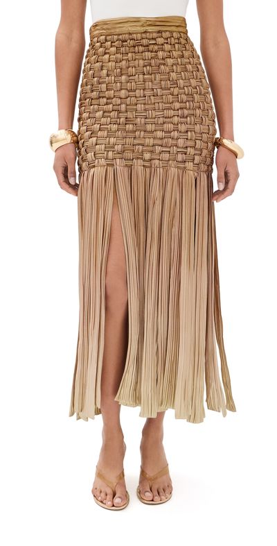 Maylé Vásquez Maylé Vásquez Canoa Skirt Gold Shimmer Ombre