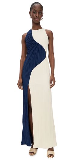 Maylé Vásquez Maylé Vásquez Lunares Maxi Dress Midnight Blue/Off White