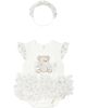 Mayoral Mayoral Ruffled Romper with Tulle Skirt and Headband - 1