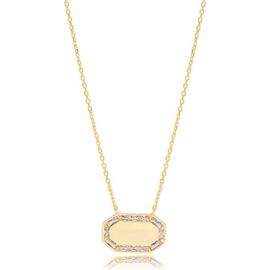 Mazin Jewels Mazin Jewels Geo Bar Necklace
