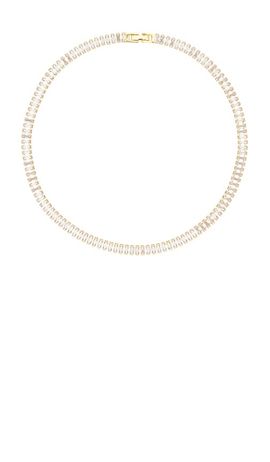 Mazin Jewels Mazin Jewels Iced Baguette Tennis Necklace