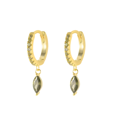 Mazin Jewels Mazin Jewels Marquise Huggies