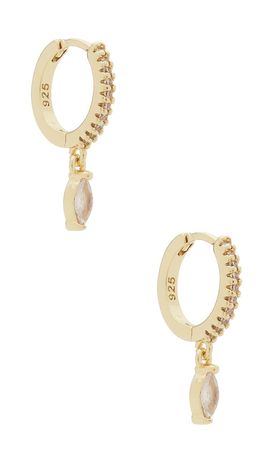 Mazin Jewels Mazin Jewels Marquise Huggies Earring