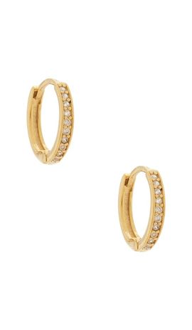 Mazin Jewels Mazin Jewels Micro Icon Huggies Earrings
