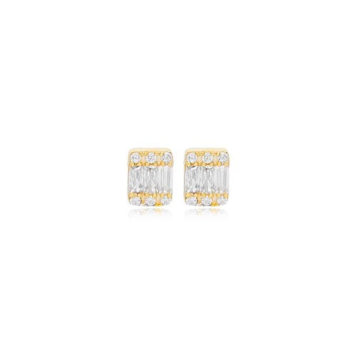 Mazin Jewels Mazin Jewels Mini Baguette Studs
