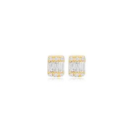 Mazin Jewels Mazin Jewels Mini Baguette Studs