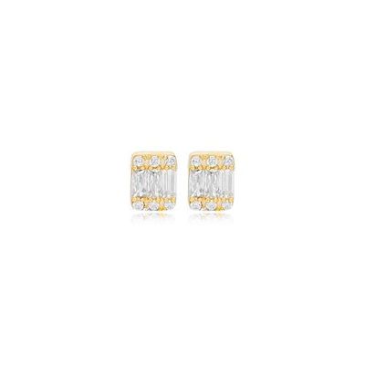 Mazin Jewels Mazin Jewels Mini Baguette Studs