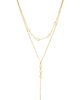 Mazin Jewels Mazin Jewels Pave Heart Lariat Necklace - 1