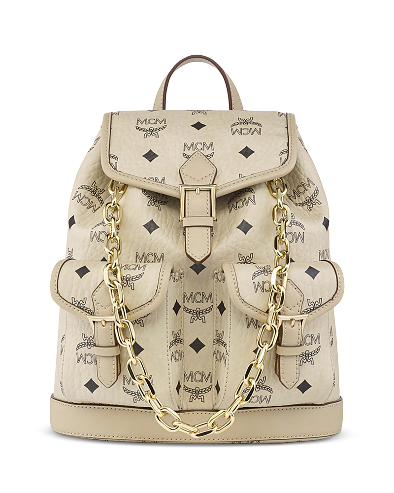Mcm Mcm Aren Mini Visetos Leather Backpack