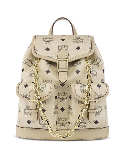 Mcm Mcm Aren Mini Visetos Leather Backpack
