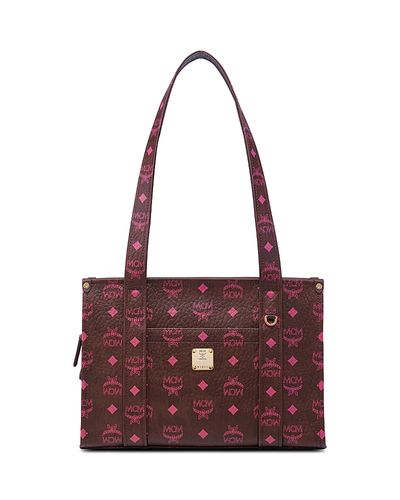 Mcm Mcm Aren Vi Small Monogrammed Tote Bag