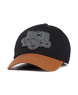 Mcm Mcm Disco Logo Embroidery Cap in Cotton Twill
