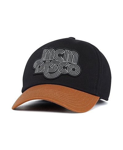Mcm Mcm Disco Logo Embroidery Cap in Cotton Twill