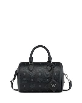 Mcm Mcm Ella Boston Small Visetos Leather Shoulder Bag