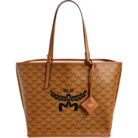 MCM MCM Himmel Lauretos Coated Canvas Shopper Bag