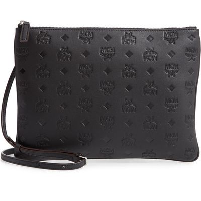 MCM MCM Klara Monogram Calfskin Leather Crossbody Pouch