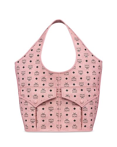 Mcm Mcm Leni Visetos Canvas Shopper Bag