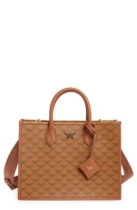 MCM MCM Medium Himmel Lauretos Coated Canvas Tote